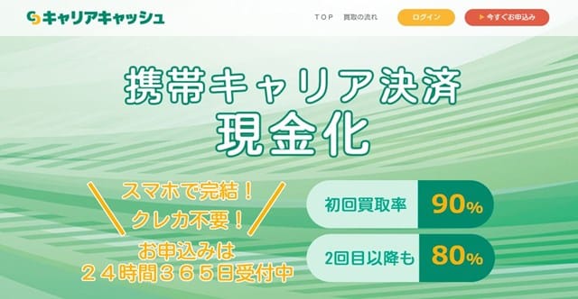 後払い現金化 キャリアキャッシュ