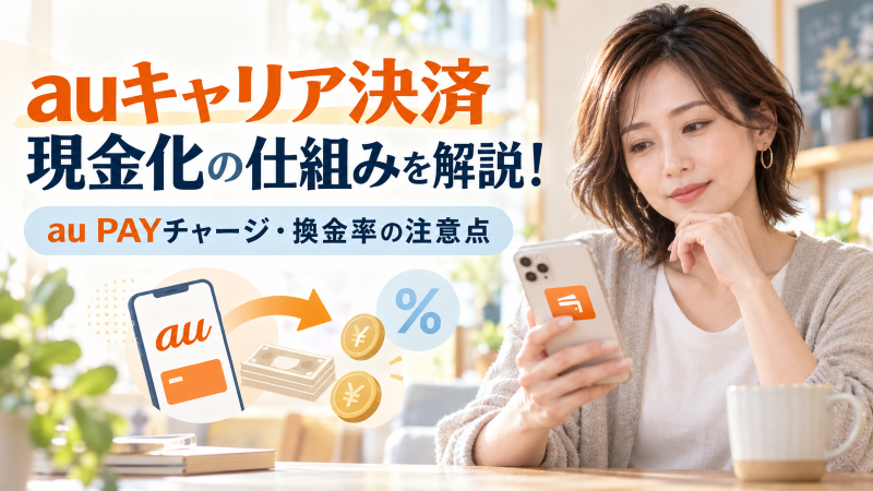 auキャリア決済現金化の仕組みを解説！au PAYチャージ・換金率の注意点