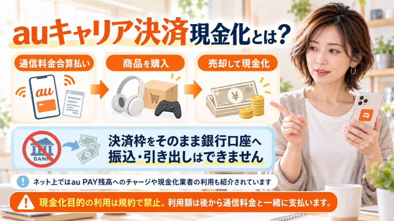 auキャリア決済現金化とは