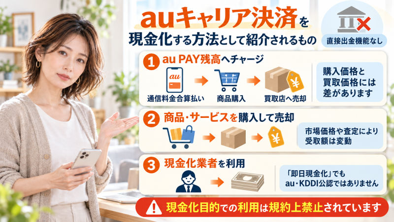 auキャリア決済現金化の方法