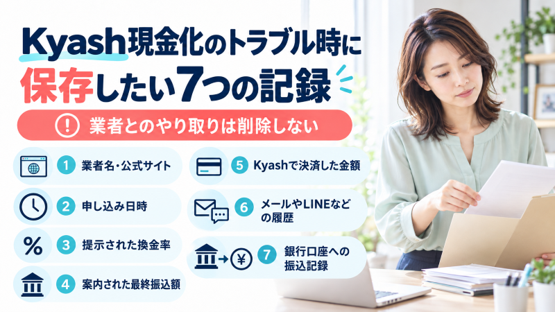 kyash現金化でトラブルが起きた場合