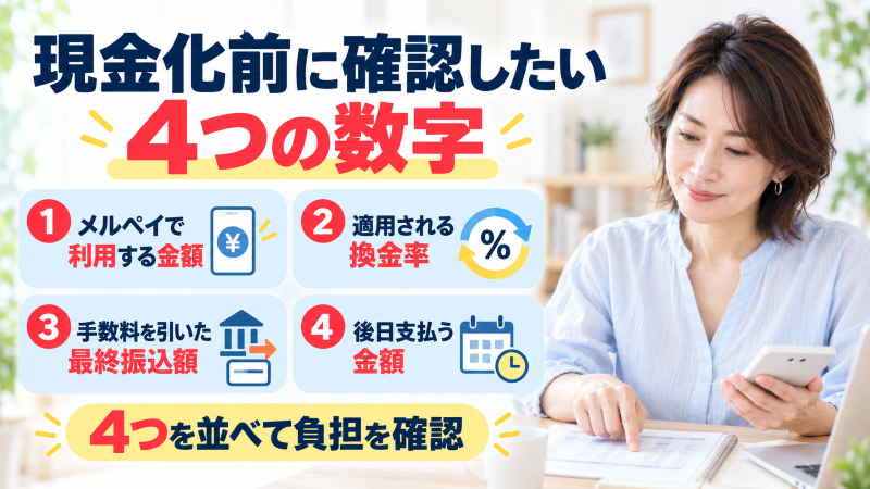 メルペイ現金化の前のチェックポイント