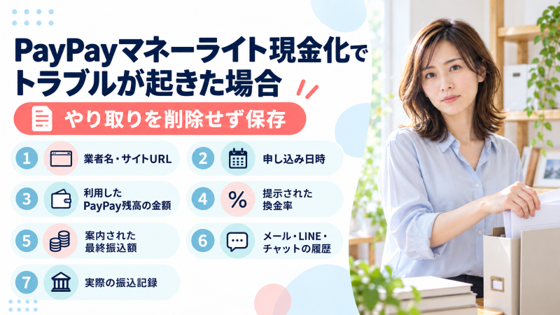 PayPayマネーライト現金化でトラブルが起きた場合